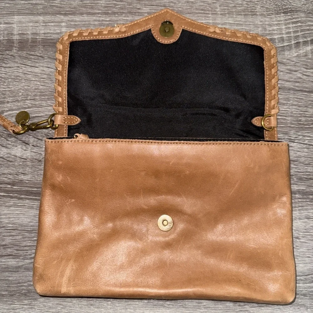 The Sak Leather Wristlet / Clutch‎ – Brown | NO STRAP | Pre-Owned